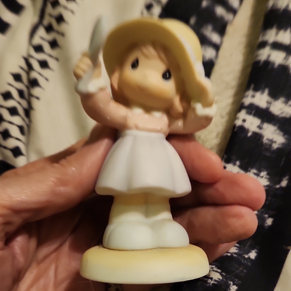 Precious Moments Other - Precious Moments Figurine with Yellow Hat and White Dress